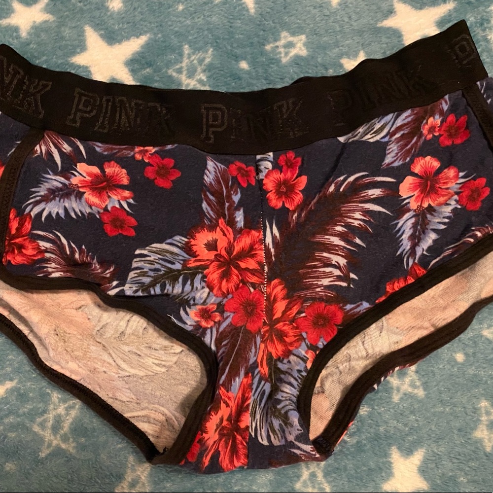 PINK large floral boy short panty